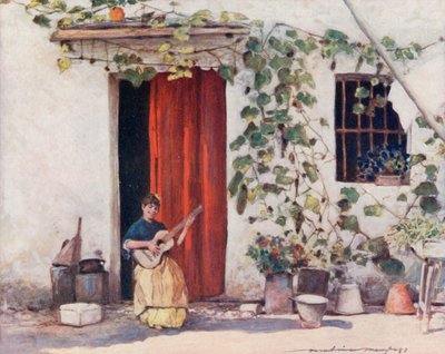 En gårdhave, Sevilla af Mortimer Ludington Menpes